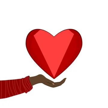 Hand and heart. Stock Illustration
