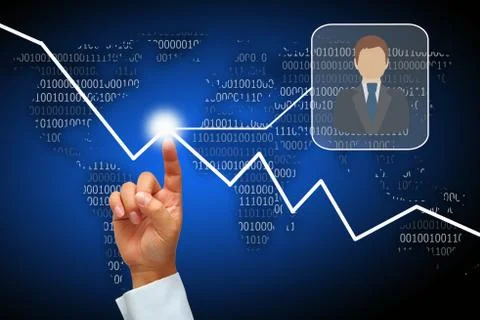 Hand and human icon button Stock Photos
