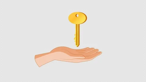 Hand and key 库存影片 334641214