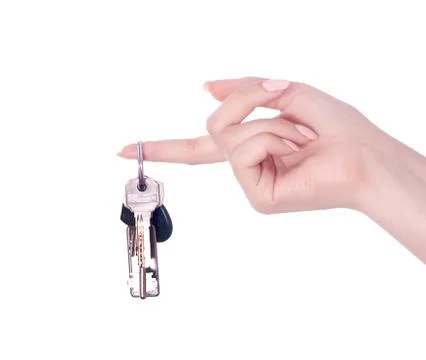 Hand and keys Stock Photos