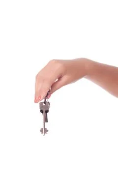 Hand and keys Stock Photos
