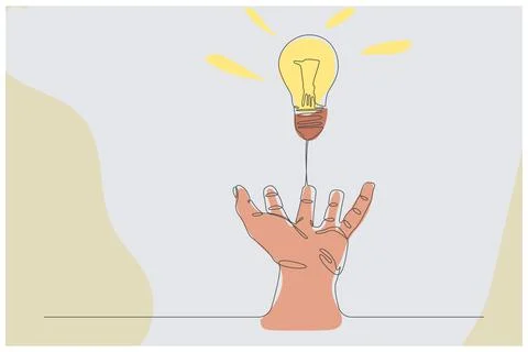 Hand and Magic Lamp Background Vector Stock Illustration