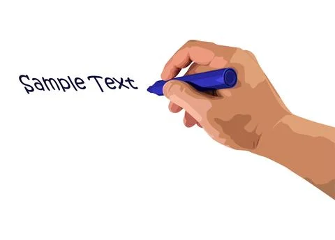 Hand and Pen Stock Illustration