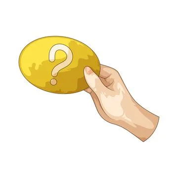 Hand and question illustration Stock Illustration