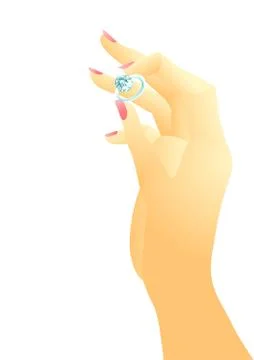 Hand and ring Stock Illustration
