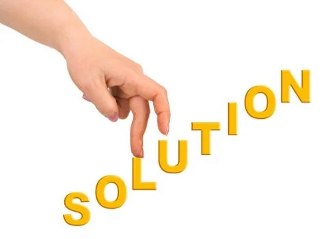 Hand and stairs Solution 스톡 사진