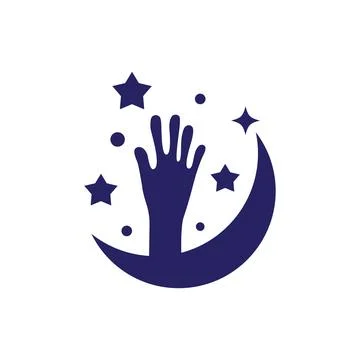 Hand and star vector Illustration