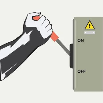 The hand and the Switch Stock Illustration
