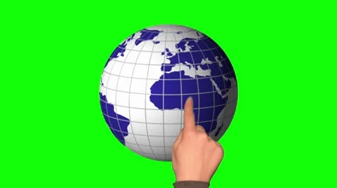 Hand and touchscreen. Earth. globe 2 Stock Footage 8838661