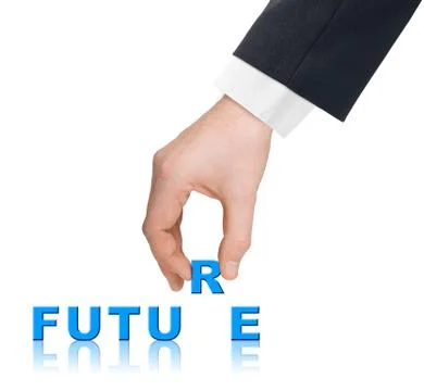 Hand and word Future Stock Illustration