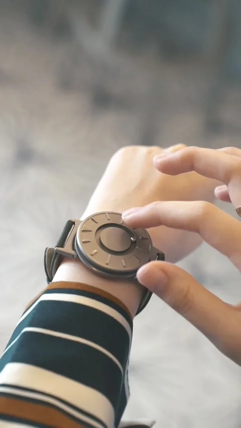 Hand Animates Ball Inside Wristwatch – Stylish Motion Concept Stock Footage 307465971