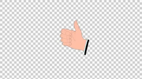 Like hand animation alpha Stock Footage 41543765