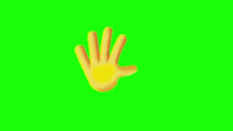 Hand animation on green screen Vidéo 329970069