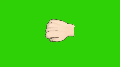 Hand animation on green screen Stock Footage 331296488