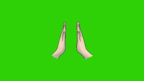 Hand animation on green screen 動画素材 331296506