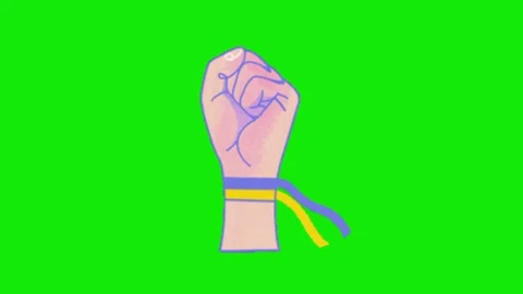 Hand anination on green screen 動画素材 328554481