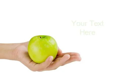 Hand with apple 스톡 사진