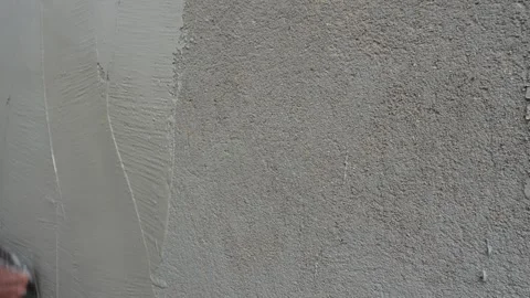 Hand Applying Plaster Stock Footage 340759450