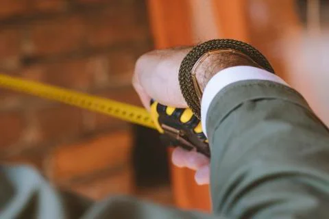Hand of an architect at work Stock Photos
