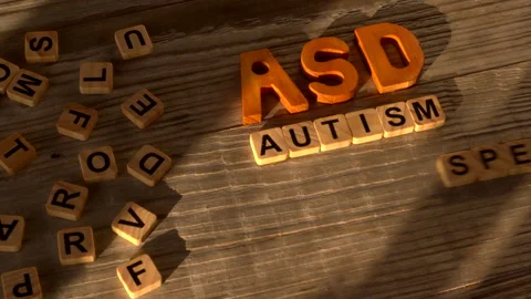 A hand arranging text: Autism Spectrum Disorder. Stock Footage 332850552
