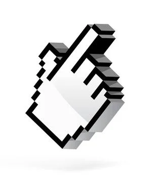 Hand arrow cursor Hand arrow cursor on white background. VEctor illustrati... Stock Photos