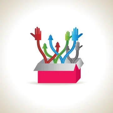 Hand with arrow Stock Illustration
