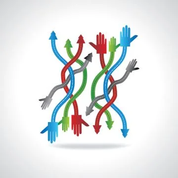 Hand with arrow Stock Illustration