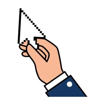 Hand with arrow mouse pointer 스톡 일러스트