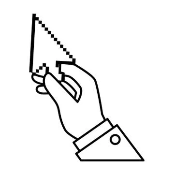Hand with arrow mouse pointer Illustrazione stock