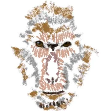 Hand art of the monkey. Illustrazione stock