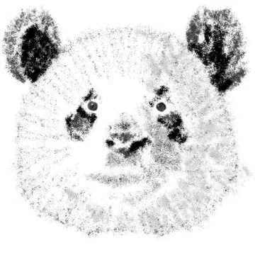 Hand art of the panda. Illustrazione stock