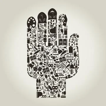 Hand art Stock Photos