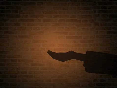 Hand asking for charity Stock Illustration