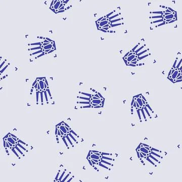 Hand augmented reality glyph seamless pattern Illustrazione stock