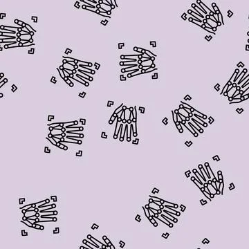 Hand augmented reality line seamless pattern イラスト素材