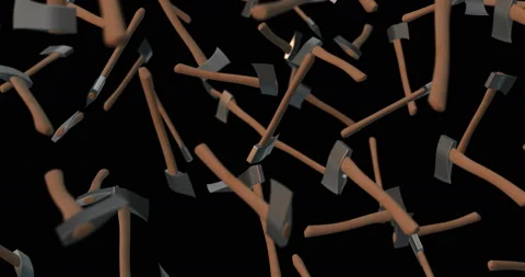 Hand Axe Falling Slow motion Stock Footage 155466552