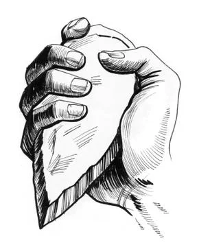 Hand with axe Stock Illustration