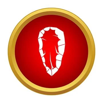 Hand axe stone age prehistoric tool icon 스톡 일러스트