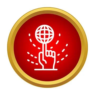 Hand balancing spinning global network access 스톡 일러스트