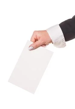 Hand with ballot Stock Illustration
