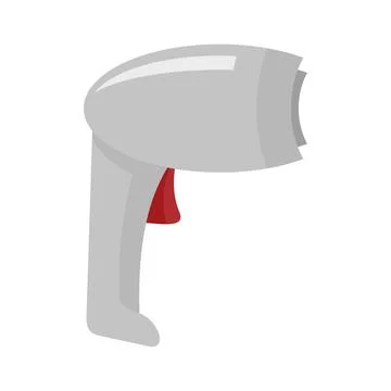 Hand barcode scanner icon flat isolated vector Illustrazione stock