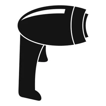 Hand barcode scanner icon, simple style Illustrazione stock