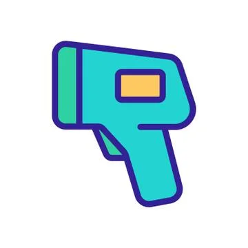 Hand barcode scanner icon vector outline illustration Stock Illustration