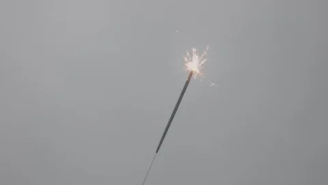 Hand with bengal lights Stock Footage 100065086