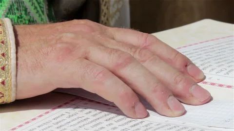 Hand on the Bible Stock Footage 51631472