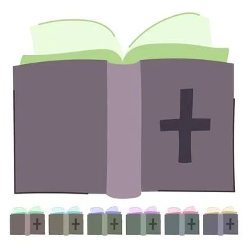 Hand bible vector cartoon graphic Stock Illustration