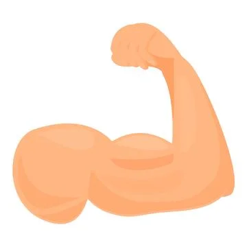 Hand bicep icon cartoon vector. Strong arm Stock Illustration