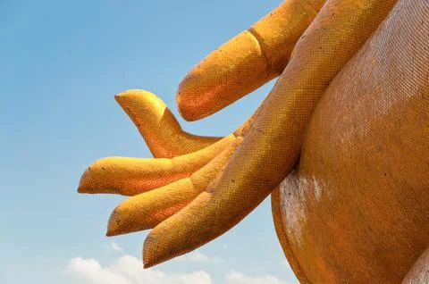 Hand of big buddha Foto stock