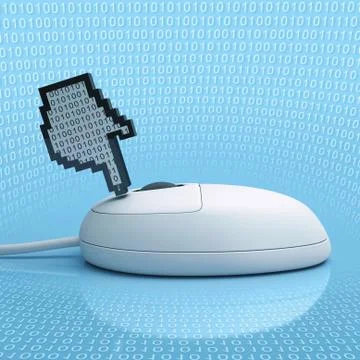 Hand Binary Stock Illustration