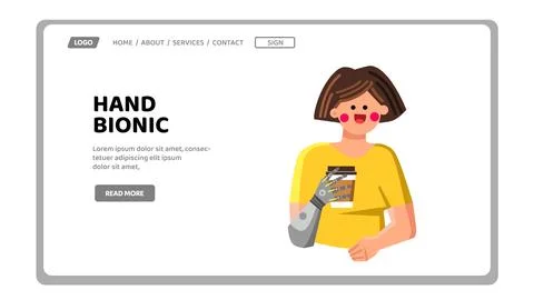 Hand bionic vector Stockillustratie
